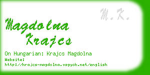 magdolna krajcs business card